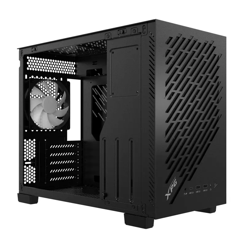 XPG VALOR AIR NANO MID-TOWER KORPUSAS – juodas