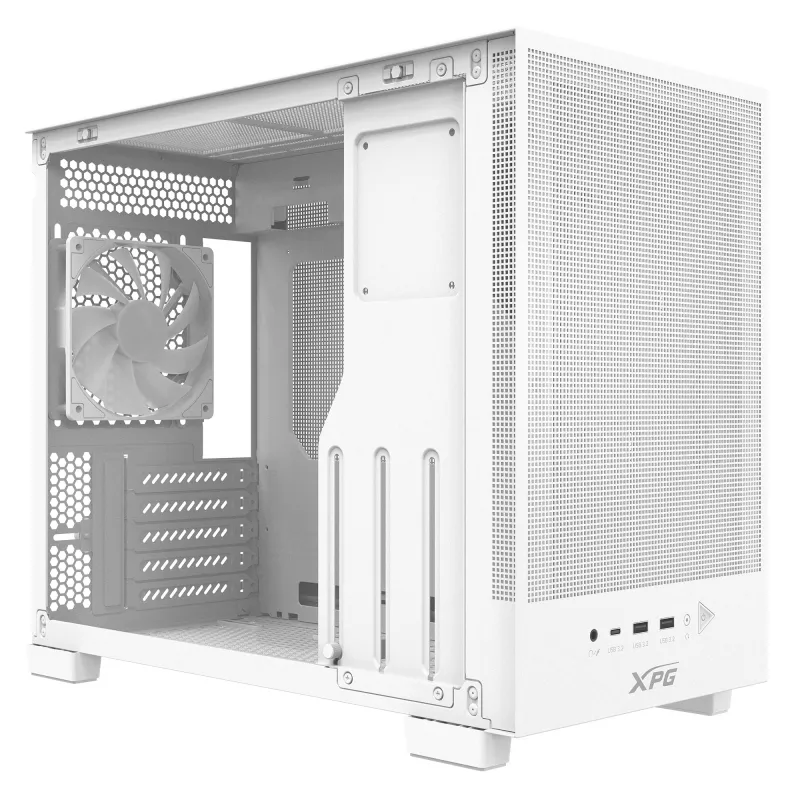 XPG VALOR MESH NANO MID-TOWER-CHASSIS - Balta, Midi Tower, PC, Balta, micro ATX, Mini-ITX, SPCC, 17 cm