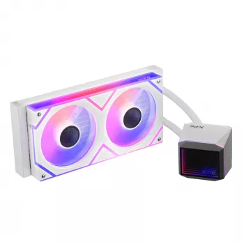 XPG LEVANTE II 240 White, skysčio aušinimo komplektas, 12 cm, 26,7 sone, balta