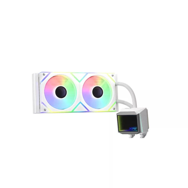 XPG LEVANTE II 240 White, skysčio aušinimo komplektas, 12 cm, 26,7 sone, balta
