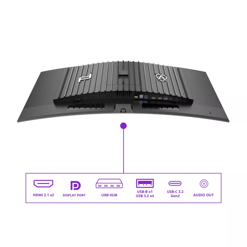 AOC Porsche PD34 kompiuterio monitorius 86,4 cm (34 col.) 3440 x 1440 pikselių „Wide Quad HD“ QD-OLED juodas