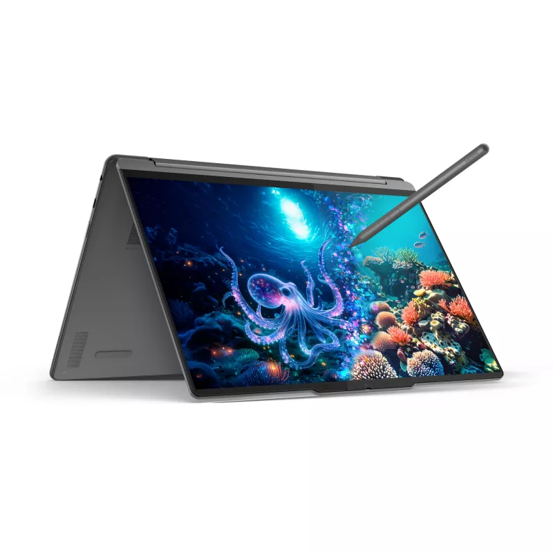 Lenovo Yoga 9 2-in-1 14ILL10 Copilot+ PC Intel Core Ultra 7 258V hibridinis (2-in-1) 35,6 cm (14 colių) jutiklinis ekranas WQUXGA 32 GB LPDDR5x-SDRAM 1 TB SSD Wi-Fi 7 (802.11be) Windows 11 Home vokiška pilka