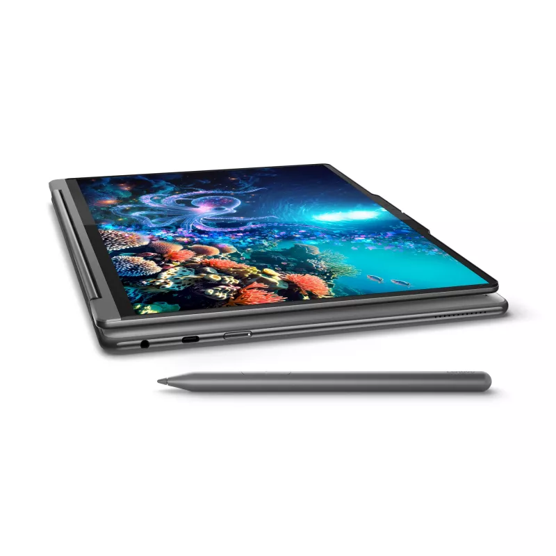 Lenovo Yoga 9 2-in-1 14ILL10 Copilot+ PC Intel Core Ultra 7 258V hibridinis (2-in-1) 35,6 cm (14 colių) jutiklinis ekranas WQUXGA 32 GB LPDDR5x-SDRAM 1 TB SSD Wi-Fi 7 (802.11be) Windows 11 Home vokiška pilka