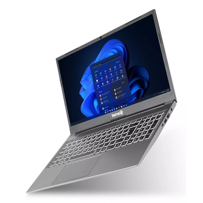 TERRA 1500P R5-7430U W11 AMD Ryzen™ 5 nešiojamas kompiuteris 39,6 cm (15,6 colio) 16 GB DDR4-SDRAM 500 GB SSD Wi-Fi 6E (802.11ax) Windows 11 Home sidabrinis