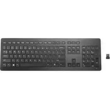HP belaidė aukščiausios kokybės klaviatūra, pilno dydžio, belaidė, membraninė, juoda