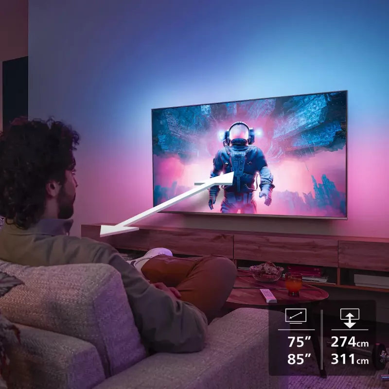 Televizorius Philips 8500 serijos 85PUS8500/12 85 colių 4K Ultra HD QLED 3840 x 2160