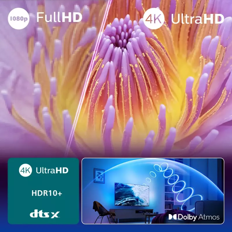 Televizorius Philips 8500 serijos 65PUS8500/12 65 colių 4K Ultra HD QLED 3840 x 2160