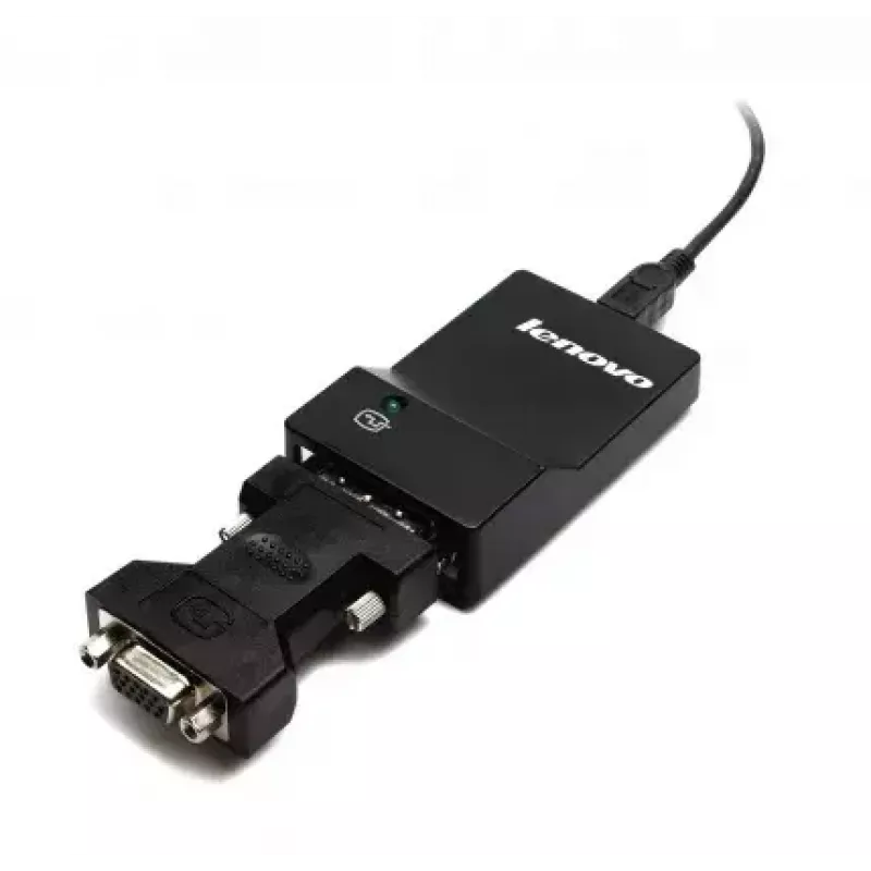 Lenovo USB 3.0 - DVI/VGA USB grafikos adapteris 2048 x 1152 pikselių, juodas