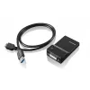 Lenovo USB 3.0 - DVI/VGA USB grafikos adapteris 2048 x 1152 pikselių, juodas