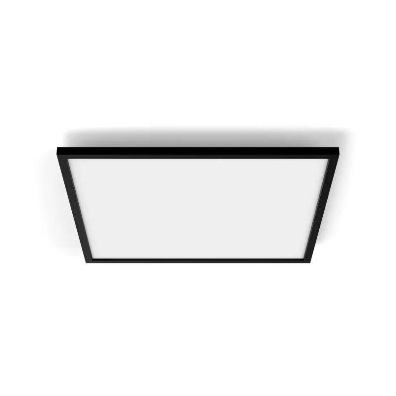 Išmanusis lubinis šviestuvas Philips Hue Aurelle Square Panel 600×600 mm, Bluetooth, 220–240V, 48 mm gylis, juoda/baltas