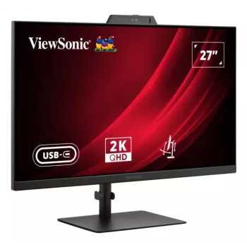27 colių ViewSonic VG2741V-2K kompiuterio monitorius, 2560×1440 QHD, 4 ms, IPS/LCD, įmontuoti garsiakalbiai, VESA, reguliuojamas aukštis, juodas