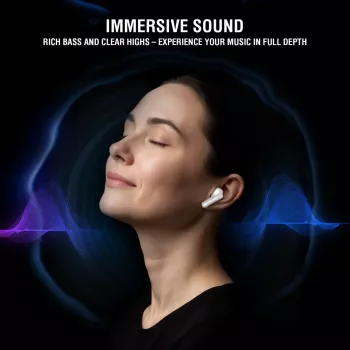 Ausinės 4smarts SkyBuds Pro ANC True Wireless Stereo TWS Į ausį Baltos 10 m atstumas 40 g