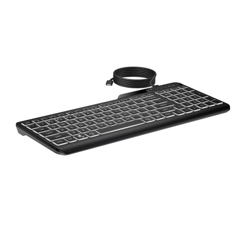 HP 400 apšviesta laidinė klaviatūra, pilno dydžio, USB, juoda
