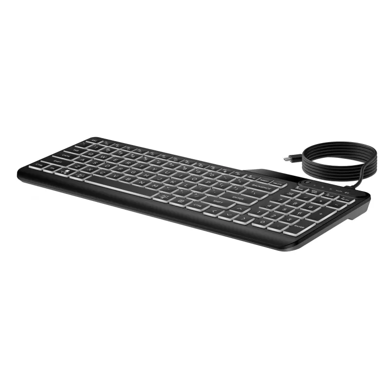 HP 400 apšviesta laidinė klaviatūra, pilno dydžio, USB, juoda