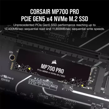 SSD disk Corsair 1 TB M.2 PCI Express 5.0 MP700 PRO