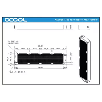 Radiatorius Alphacool NexXxoS XT45 Full Copper X-Flow