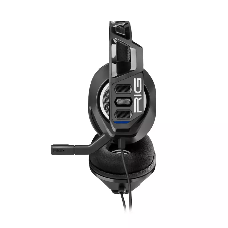 Ausinės nacon RIG 300 PRO HS — laidinės, galvos juostos tipo, žaidimams, ausis dengiančios, 20–20000 Hz, 1,2 m laidas, 233 g, juodos
