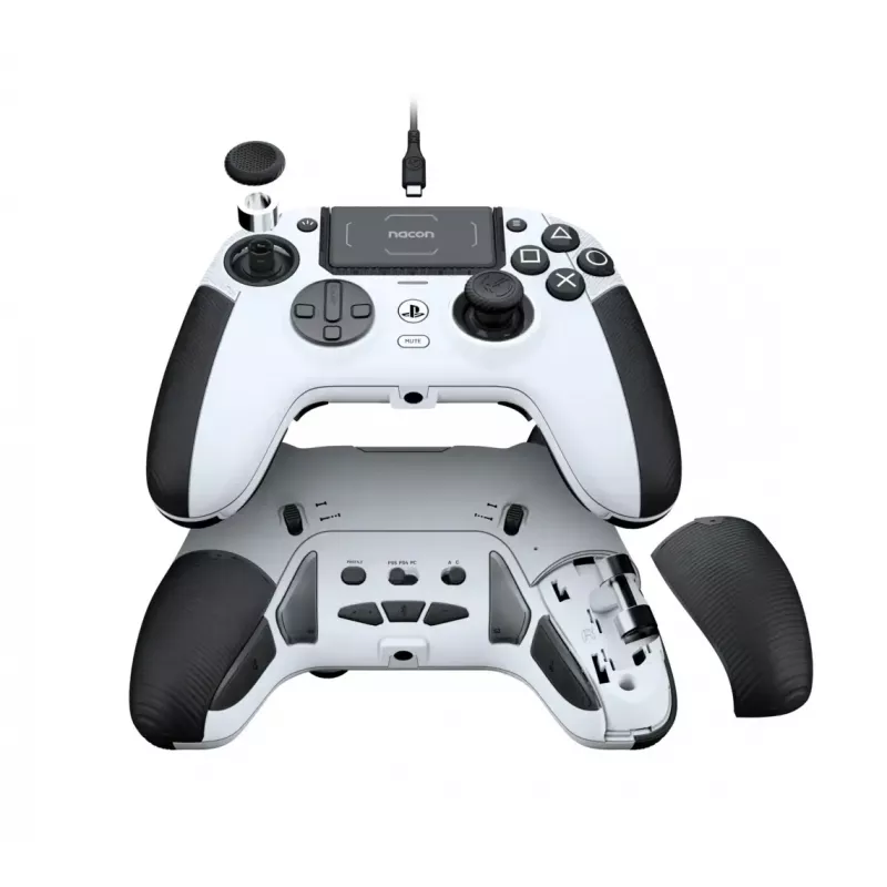 Žaidimų pultas bigben interactive NACON Revolution 5 Pro — „Bluetooth“ belaidis valdiklis, skirtas PC, PS4, PS5, 3 m laidas, juoda / balta