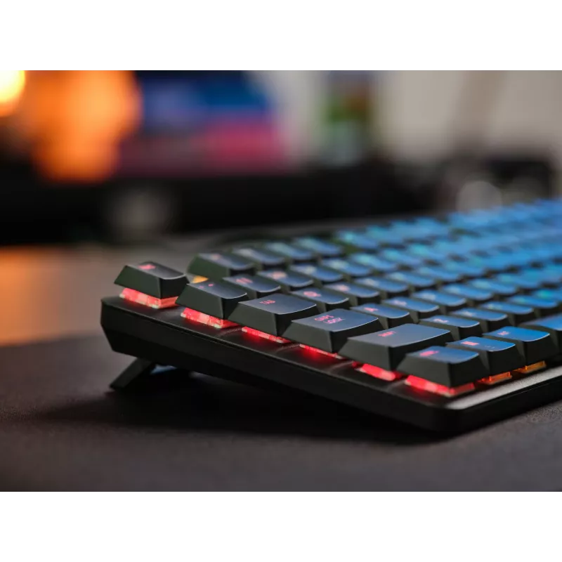 Mechaninė žaidimų klaviatūra TRUST GXT 866 TORIX USB pilno dydžio 104 klavišų QWERTY juoda RGB