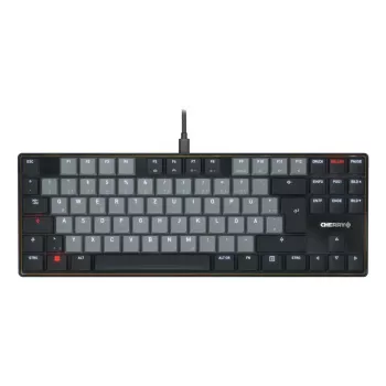 Klaviatūra Cherry KC 500 MX LP TKL Tenkeyless USB QWERTZ vokiška 88 klavišai Pilka/Juoda