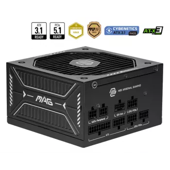 Maitinimo blokas MSI MAG A750GLS PCIE5 750W 24-pin ATX pilnai modulinis 80 PLUS Gold juodas