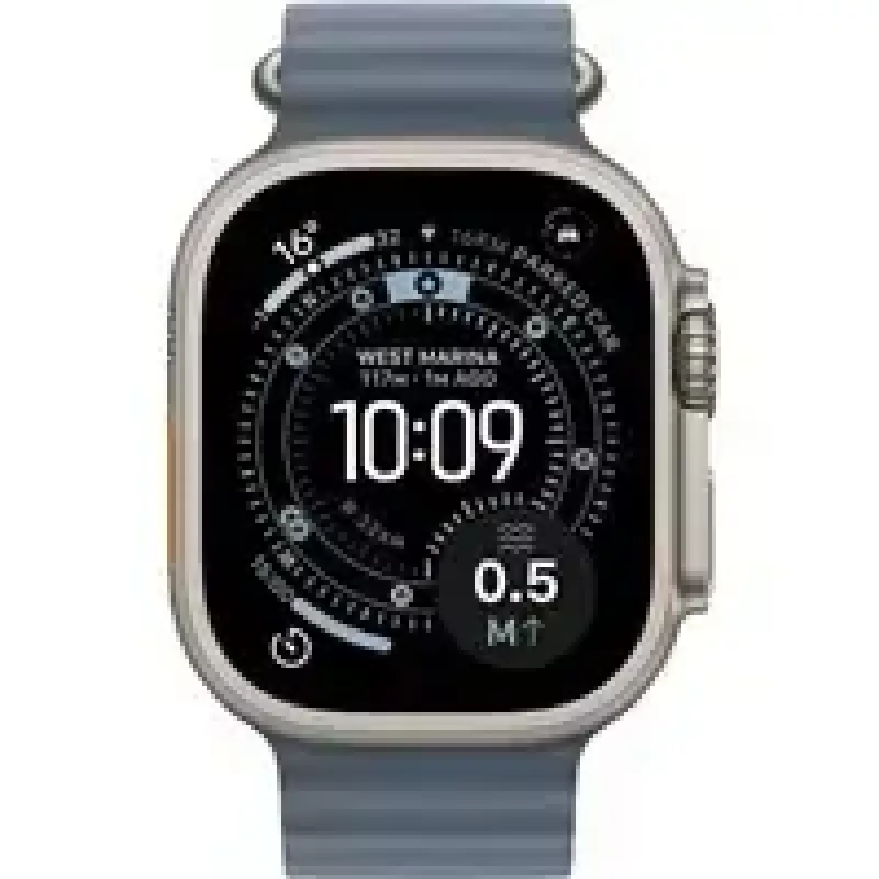 Išmanusis laikrodis Apple Watch Ultra 3 GPS + Cellular 49mm natūralaus titano korpusas su Anchor Blue Ocean dirželiu