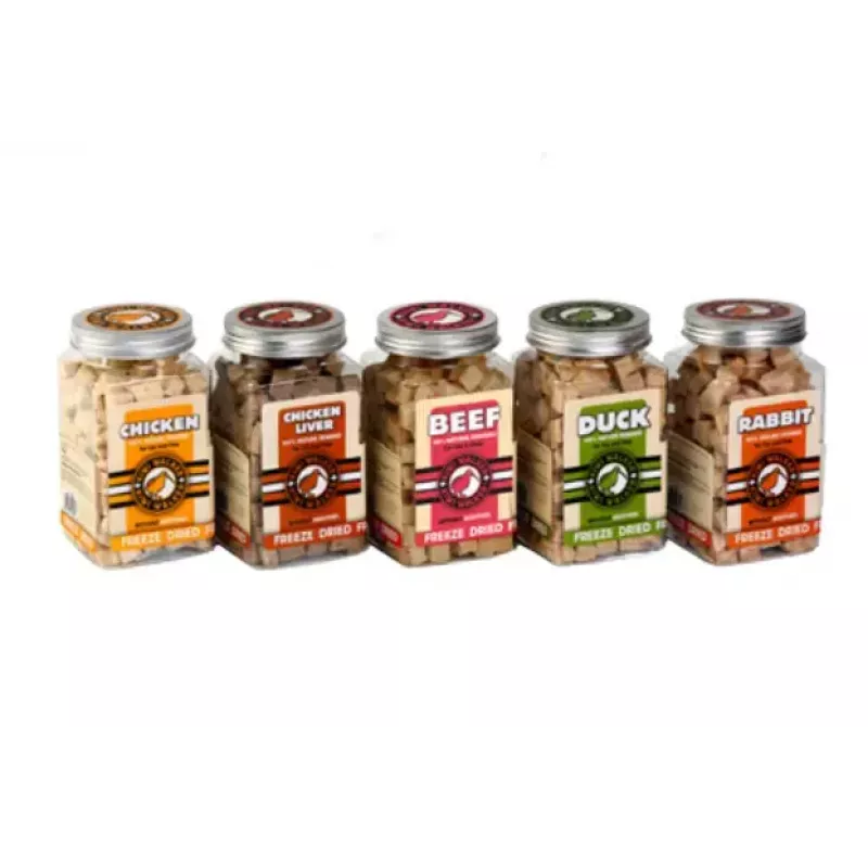 Šunų skanėstas john dog KIWI WALKER Freeze Dried Beef 45 g — jautienos skonio, dresavimo skanėstas, visoms veislėms, suaugusiems