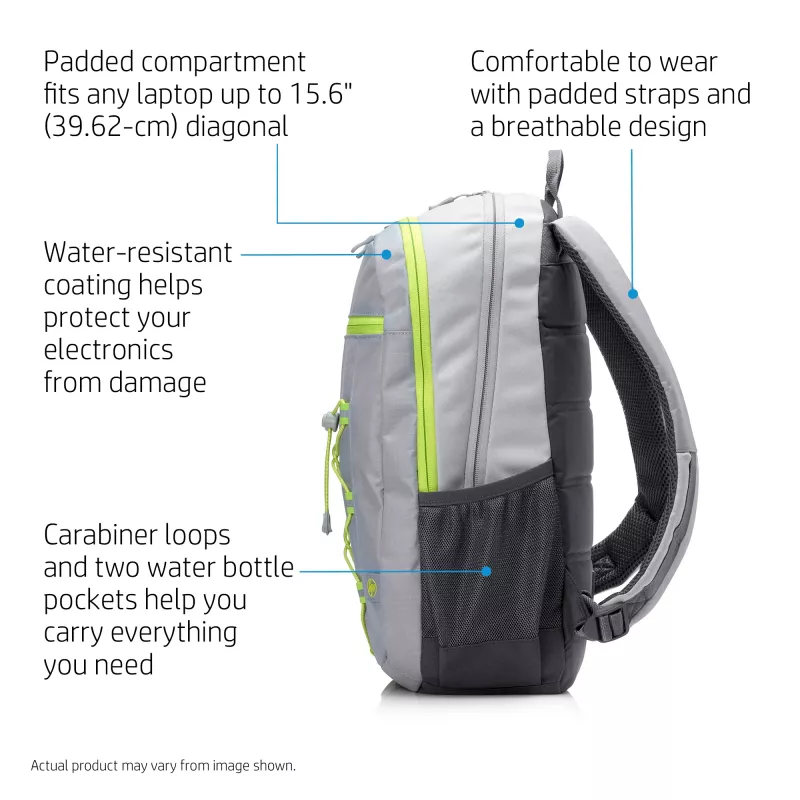 Kuprinė HP 39,62 cm (15,6 col.) Active Backpack Pilka/Neoninė geltona