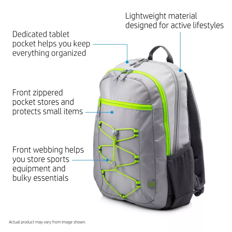 Kuprinė HP 39,62 cm (15,6 col.) Active Backpack Pilka/Neoninė geltona