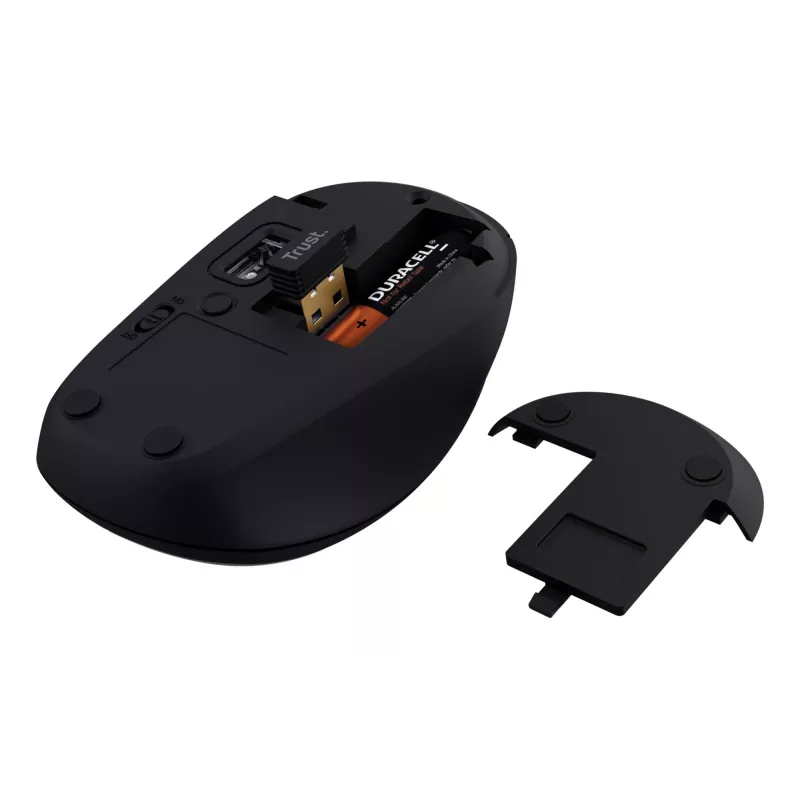 Trust Yvi+ pelė, universali, abiem rankoms tinkama, RF belaidė + Bluetooth, optinė, 1600 DPI