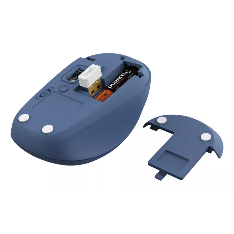 Trust Yvi+ pelė universali abiem rankoms tinkama RF belaidė + Bluetooth optinė 1600 DPI