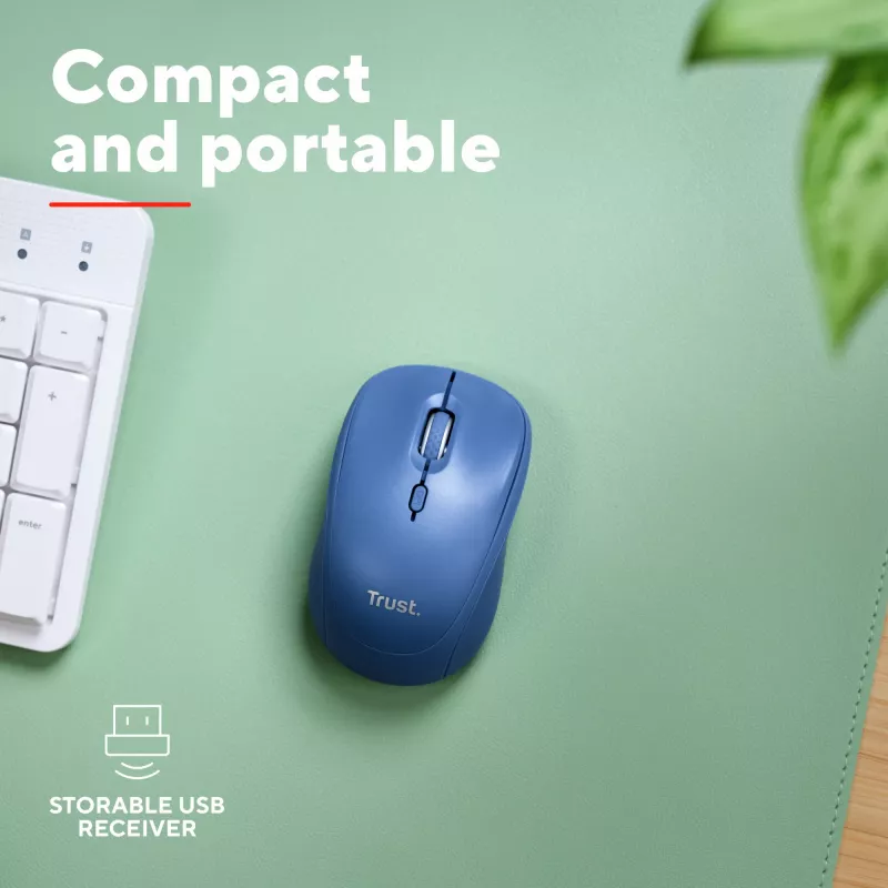 Trust Yvi+ pelė universali abiem rankoms tinkama RF belaidė + Bluetooth optinė 1600 DPI
