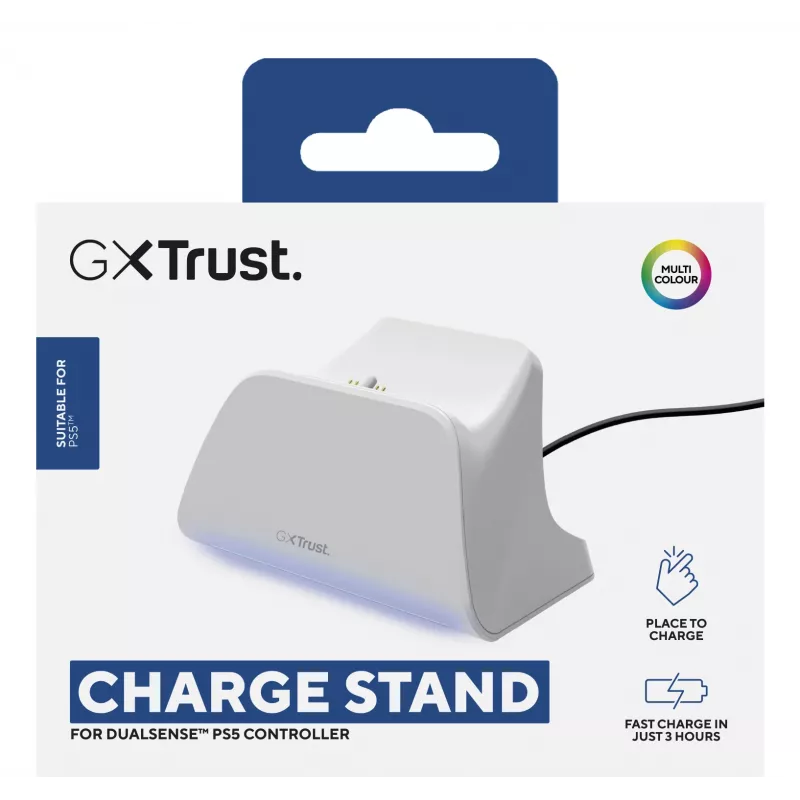 Įkrovimo stotelė TRUST GXT255W, skirta PS5 dvigubam įkrovimui, balta