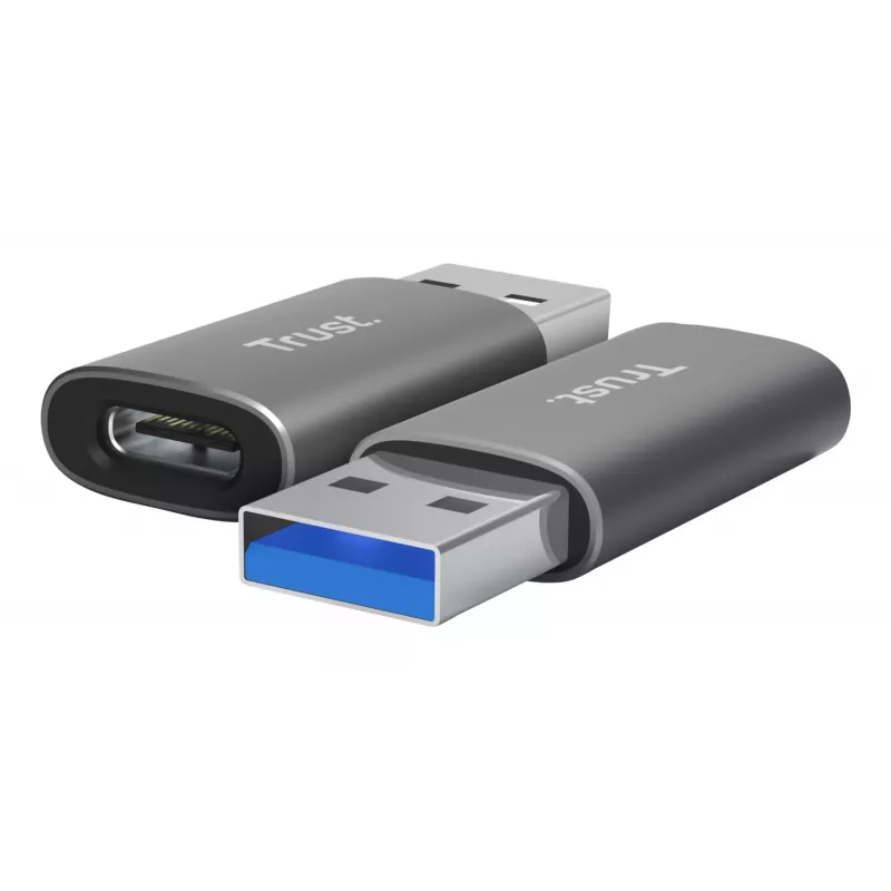 Trust Calyx USB Type-C USB Type-A pilka jungtis 1 USB Type-C jungtis 2 USB Type-A