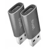 Trust Calyx USB Type-C USB Type-A pilka jungtis 1 USB Type-C jungtis 2 USB Type-A