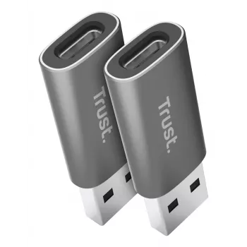Trust Calyx USB Type-C USB Type-A pilka jungtis 1 USB Type-C jungtis 2 USB Type-A
