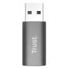 Trust Calyx USB Type-C USB Type-A pilka jungtis 1 USB Type-C jungtis 2 USB Type-A
