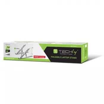 Nešiojamojo kompiuterio stovas Techly ICA-TBL 134TY sidabrinis aliuminis aukštis 55-155 mm