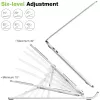 Nešiojamojo kompiuterio stovas Techly ICA-TBL 134TY sidabrinis aliuminis aukštis 55-155 mm