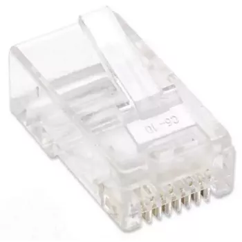 Intellinet RJ45 moduliniai kištukai, Cat5e, UTP, 2 kontaktų, daugiagysliam kabeliui, 15 µ auksu dengti kontaktai, 100 vnt. pakuotė