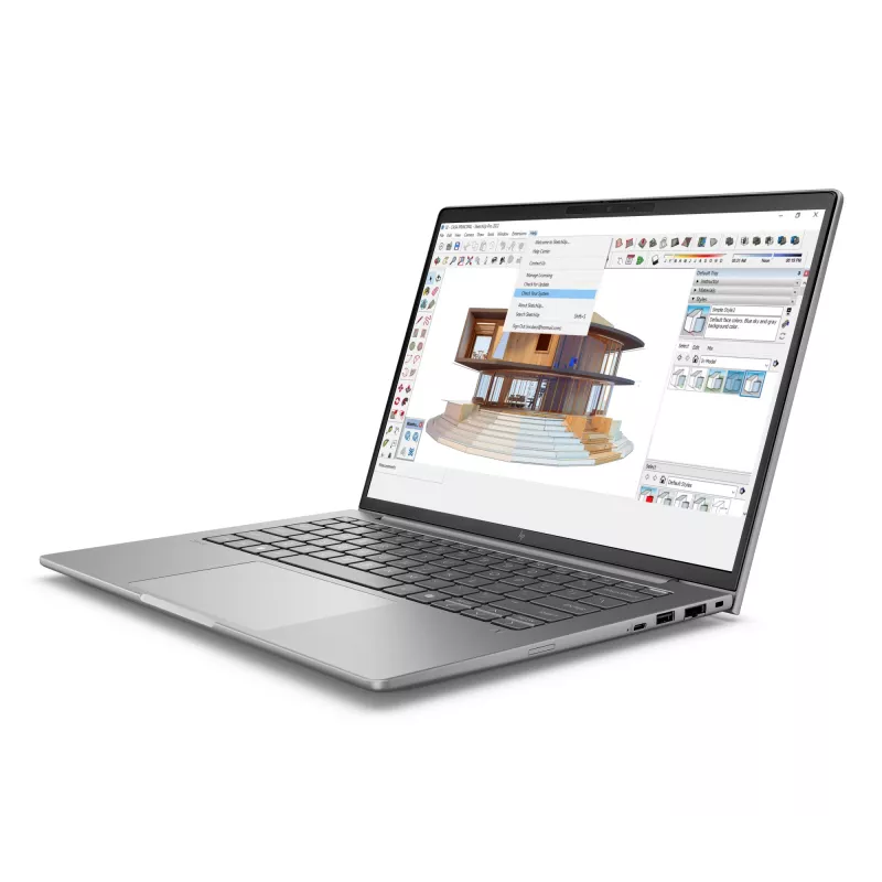 Mobilioji darbo stotis HP ZBook 8 G1i — 14 colių WUXGA, Intel Core Ultra 7 255H, 16 GB DDR5, 512 GB SSD, NVIDIA RTX 500 Ada, Windows 11 Pro, sidabrinė