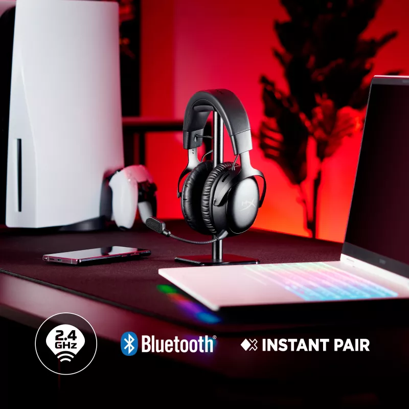HyperX Cloud III S Wireless - žaidimų ausinės (juoda-raudona), Raudona, Kinija, Circumaural, Uždara, 115 mm, 210 mm