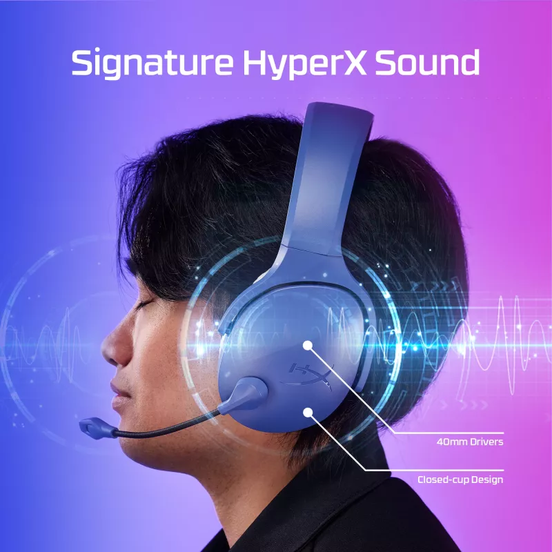 HyperX Cloud Jet - belaidės žaidimų ausinės (šviesiai mėlynos)