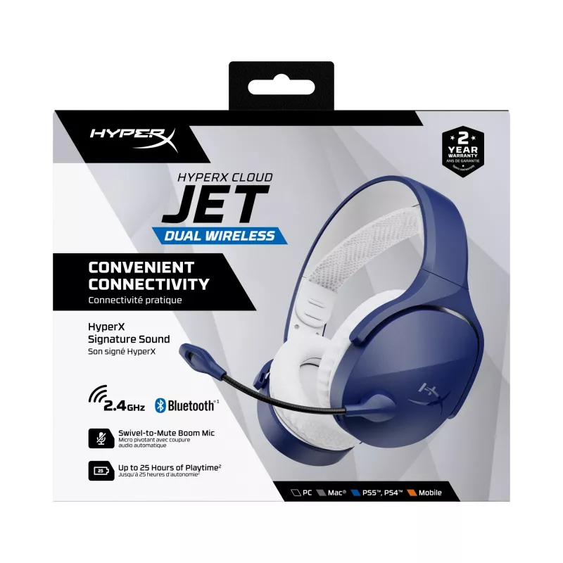HyperX Cloud Jet - belaidės žaidimų ausinės (šviesiai mėlynos)