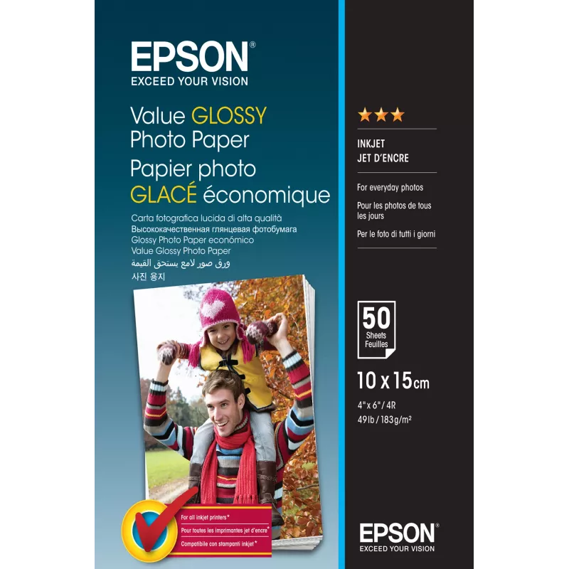 Epson Value Glossy Photo Paper - 10x15 cm - 50 lapų