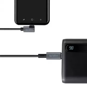 LogiLink CU0182 USB laidas USB 2.0 1m USB C juoda sidabrinė