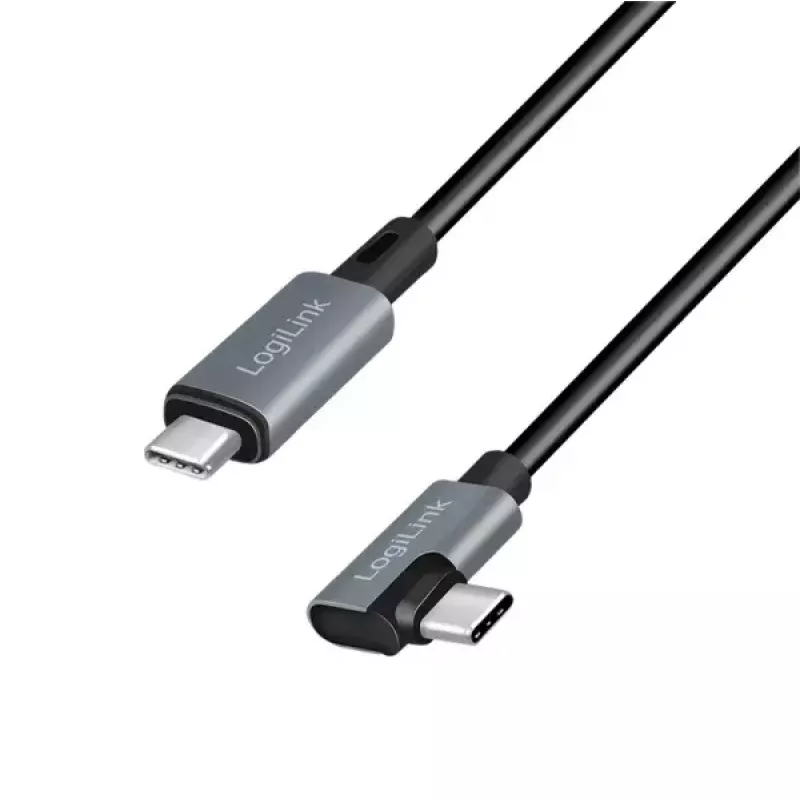 LogiLink CU0182 USB laidas USB 2.0 1m USB C juoda sidabrinė