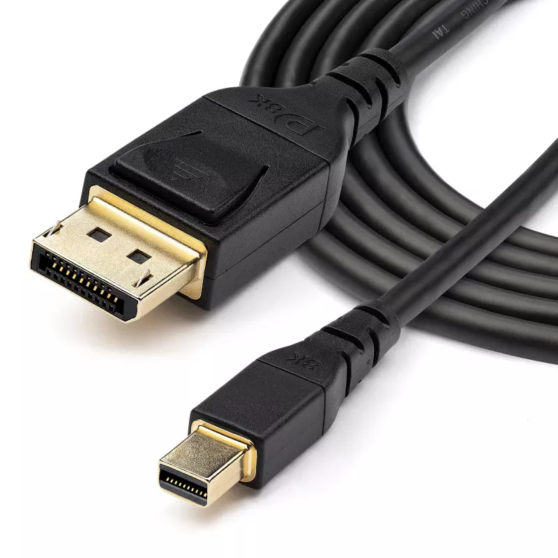 StarTech.com 2 m VESA sertifikuotas Mini DisplayPort į DisplayPort 1.4 laidas – 8K 60Hz HBR3 HDR – Super UHD mDP į DP 1.4 laidas – plonas (34 AWG) Ultra HD 4K 120Hz – monitoriaus/vaizdo laidas