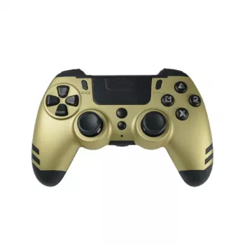 Žaidimų valdiklis Lexip Metaltech belaidis valdiklis auksinis — PC, PS4, RF belaidis, Micro-USB, įmontuota LiPo baterija