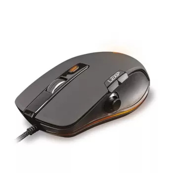 Žaidimų pelė Lexip NP93 Neptunium Alpha — laidinė optinė, ergonomiškos formos, programuojamais mygtukais